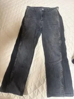 ZARA メンズ　フレアパンツ　フレアデニムサイドジップのサムネイル
