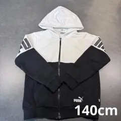 PUMA パーカー ホワイト/ブラック 140