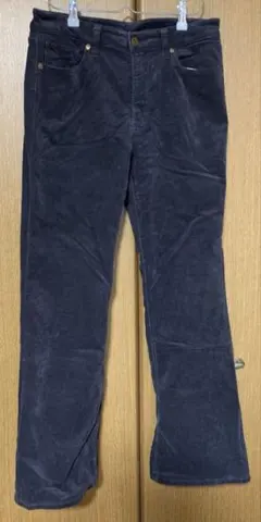 中古③ユニクロ　コーデュロイパンツ　ウエスト70cmダークグレー