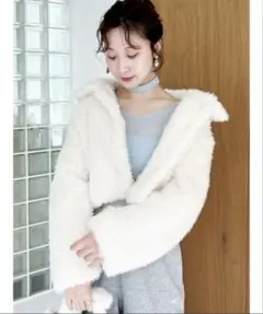 【新品タグ付】バリエファーショートコート/LILY BROWN