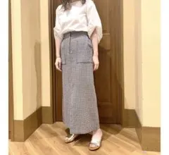 BEAMS チェック　タイトスカートのサムネイル