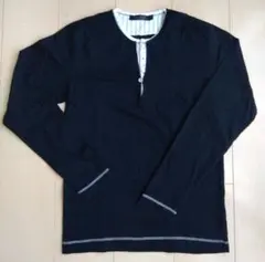 MEN'S BIGI ブラック長袖カットソー