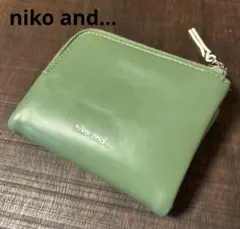 ニコアンド　niko and 財布　二つ折り　L字財布　ウォレット　グリーン
