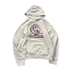 パーカー　フーディ【GAP KIDS】プリント　ベージュ古着used7AS14