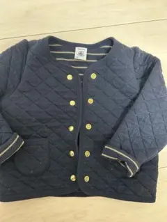 プチバトーネイビー キルティングアウター