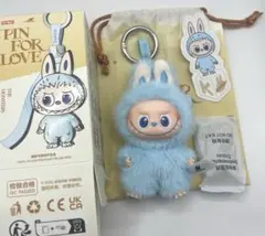 【K】ラブブ　イニシャル　PIN FOR LOVE ぬいぐるみキーホルダー