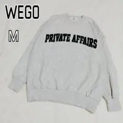 【ウィゴー】グレー スウェット トレーナー プルオーバー M メンズ k5049