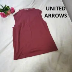 【かわいい☆オシャレ☆UNITED ARROWS】あずき色　ノースリーブのサムネイル