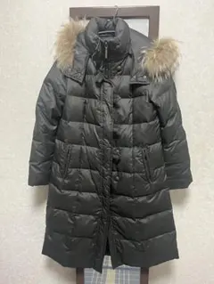 22 OCTOBRE ダークブラウンダウンコート40サイズ(ラクーンファー付き)