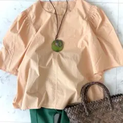 美品 マカフィー トゥモローランド コットンタイプライター クルーネックブラウス