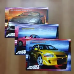 ワイルド・スピードX2 ポストカード 3枚セット 未使用品