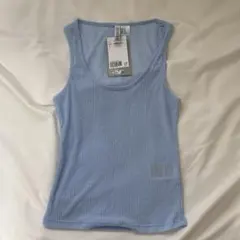 【新品】H&M タンクトップ　ブルー　XXSのサムネイル
