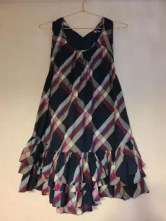 バーバリーブルーレーベル　ホルターネックティアードフリルワンピース