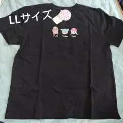 新品　不二家　ペコちゃん　刺繍　レディース　Tシャツ 半袖　黒　XL LLサイズ