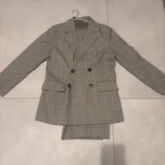 GU ダブルブレスト チェックジャケット Mサイズ