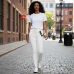 H&M ホワイト スキニーデニム 新品タグ付き