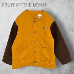 【FRUIT OF THE LOOM】 袖ボア キルティングジャケット 中綿