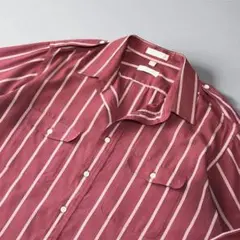 80's Christian Dior“ディオール“コットン ストライプ シャツ