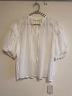 TOMORROWLAND Ballseyコットンクレープ パフスリーブブラウス