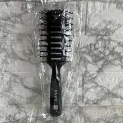 お…RHOS ヘアブラシスケルトンブラシ 静電気防止髪くし スタイリング (黒)