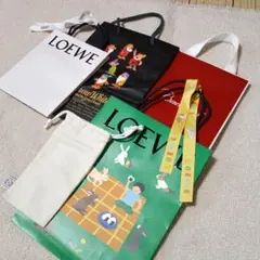 53♪♪LOEWE ウサギイラスト 大きめ紙袋他　紙袋4点と布製1点