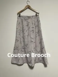 クチュールブローチ 起毛コールフラワープリントスカート 大きめ