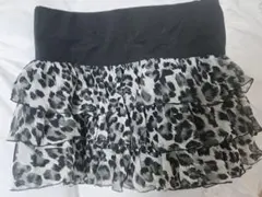 ヒョウ柄 フリルスカート y2k 平成 ギャル ミニスカート