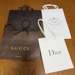 GUCCI PRADA Dior 紙袋 セット