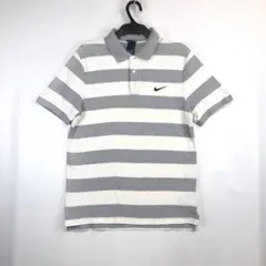 00s NIKE ボーダーポロシャツ 白 赤 archive y2k tech - メルカリ