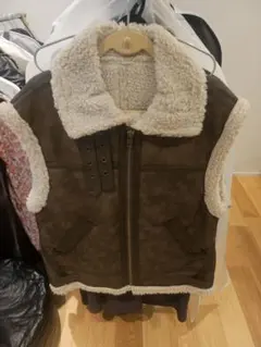 Ungrid ブラウン フェイクファー ベスト