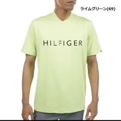 トミーヒルフィガー　ゴルフシャツLLライムグリーンのサムネイル