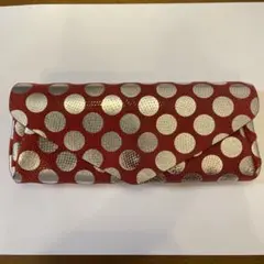 carmine 長財布 ドット柄 ゴールド ホワイト - メルカリ