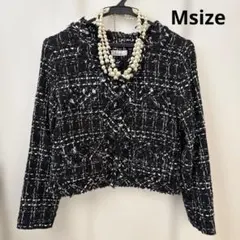 ノーカラーツイードジャケット　Mサイズ