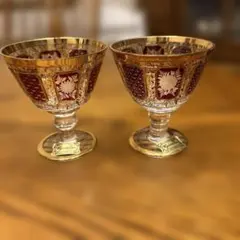 Egermann Bohemia Glass ガラス花瓶 レッド高さ約25㎝ - メルカリ