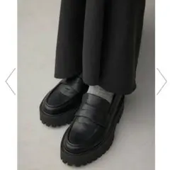 厚底 革靴