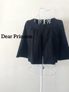 【Dear Princess】ショート丈コート 黒 フェミニンカシミヤ混 綺麗