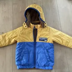 フード付き青黄中綿ジャケット