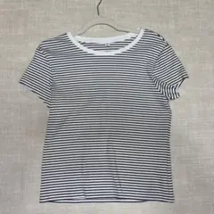 GU ストライプ 半袖Tシャツ XL