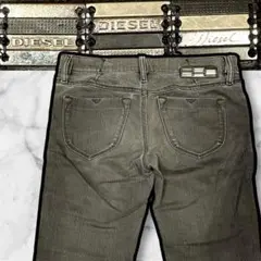 DIESEL スキニーデニム ブラック Y2K メタルロゴ W28 L32