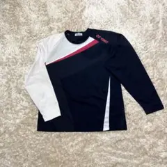 YONEX 長袖ウェア S ネイビー/ホワイト/レッド