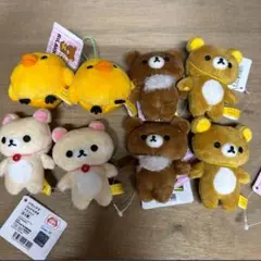 リラックマ　ゴムひも付きマスコット　８個セット