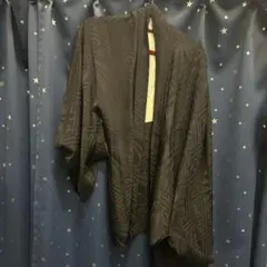 着物　羽織り　黒　柏紋