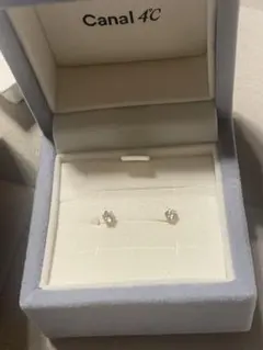 Canal 4°C K10ピンクゴールド 一粒 ピアス