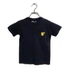 ユニクロ キッズ Tシャツ 120 黒 ポケモン ピカチュウ 可愛い シンプル