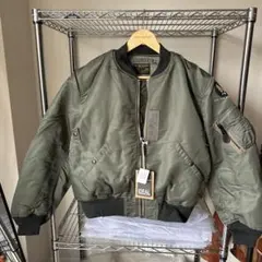 U.S.AIRFORCEMA-1フライトジャケット オリーブグリーンLサイズ