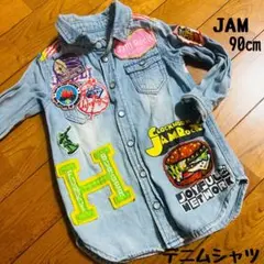 JAM ワッペンデニムシャツ　90㎝