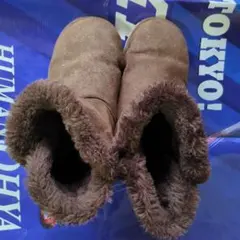 ブラウンファー付きムートンブーツ Mサイズ