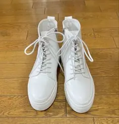 厚底 ハイカット スニーカー ホワイトのサムネイル