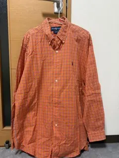 Ralph Lauren Blake M オレンジ系チェックシャツ