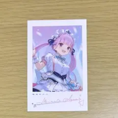 【美品】湊あくあ ホロライブ ランダムチェキ風カード ブライト衣装 美品】湊あくあ ホロライブ ランダムチェキ風カード ブライト